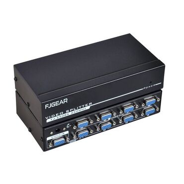 Колонки для ПК и ноутбуков: VGA Splitter FJGEAR (8 портов, 1920x1440) 250 Mhz, RGB Разветвитель /