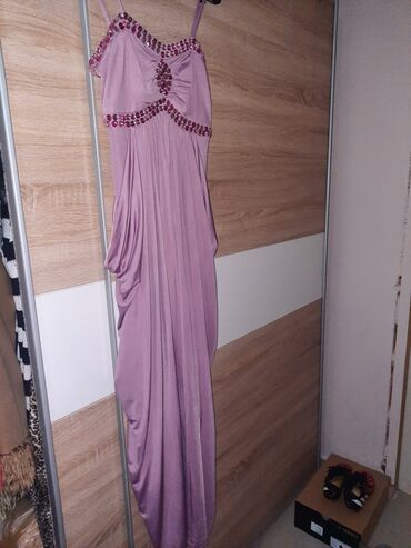 duge haljine od viskoze: M (EU 38), bоја - Roze, Večernji, maturski, Na bretele