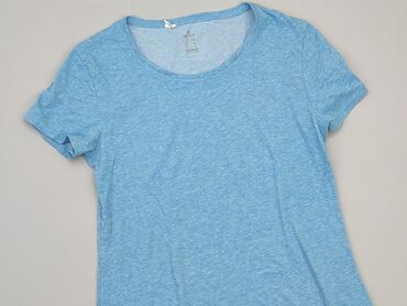 błękitna eleganckie bluzki: T-shirt, M (EU 38), condition - Very good