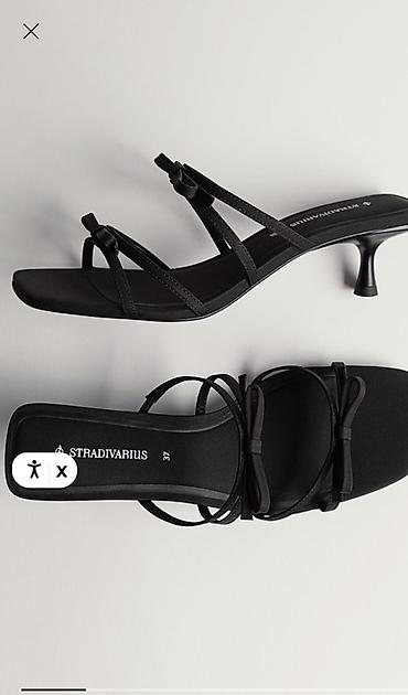 Женская обувь: Босоножки Stradivarius, размер 38, новые - Цвет: черный - Модель — 3