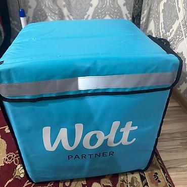 Оборудование для ресторанов, кафе: Wolt Partner termo çatdırılma çantası - Rəng: göy (Wolt loqolu) — 9