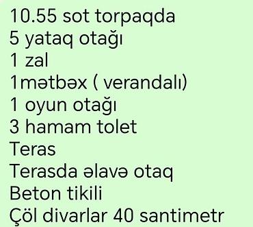 участок с времянкой: Ev Satılır: Yari tikili 10 sot torpaqda 2 mərtəbəli tikili – — 6