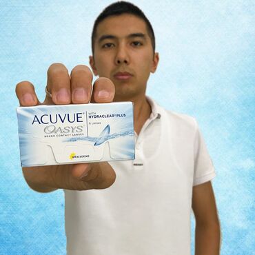 линзы голубые: Контактные линзы acuvue oasys 6 штук Акувью Оазис Двухнедельные -1