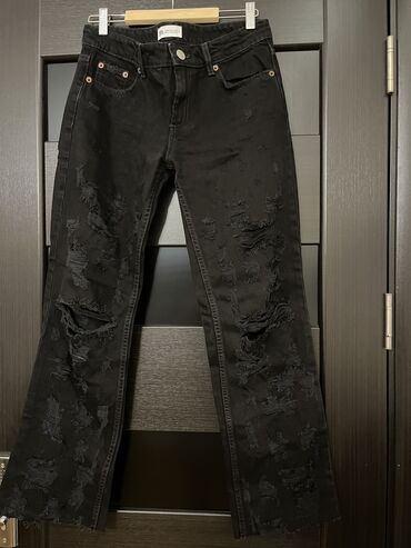 CD, DVD disklər və kassetlər: Zara, yırtıq detallı cins şalvar Dizlərdə və digər yerlərdə yırtıqlar — 2