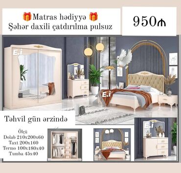 Masa və oturacaq dəstləri: Yataq desti yeni