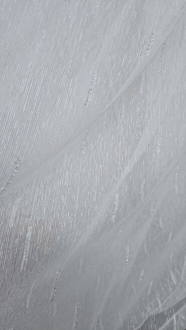 Parçalar: Ağ rəngli dekorativ tül parça dəsti - Yüngül, şəffaf və nəfəsalan — 3