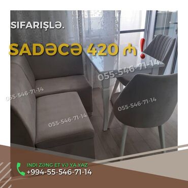 Divan və masa dəstləri: Divan stol stul masa oturacaq sifarisle