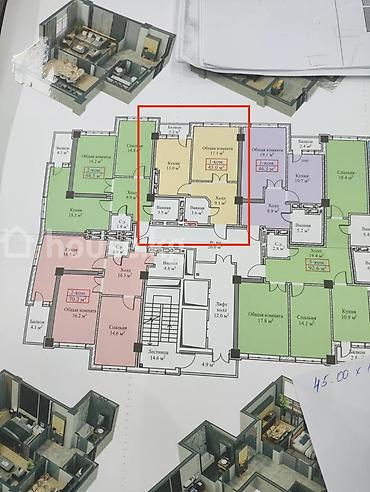 1 комната, 45 м², Технопарк Элитка, 7 этаж, ПСО (под самоотделку)