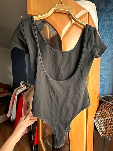 pull and: Черный базовый боди с коротким рукавом. - Материал: плотный трикотаж — 3
