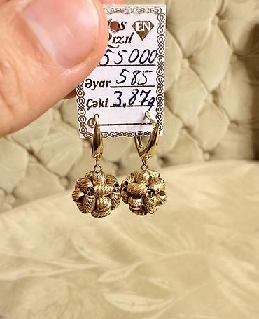 pandora sirqa: Sırğa, Pandora, Sarı qızıl, 585 Əyar, 387 g — 4