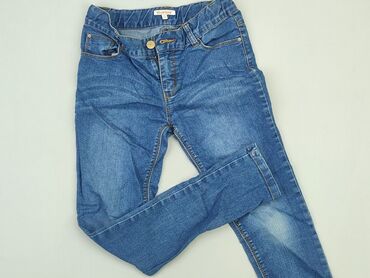 czerwone jeansy z wysokim stanem: Jeans, Bluezoo, 10 years, 140, condition - Very good