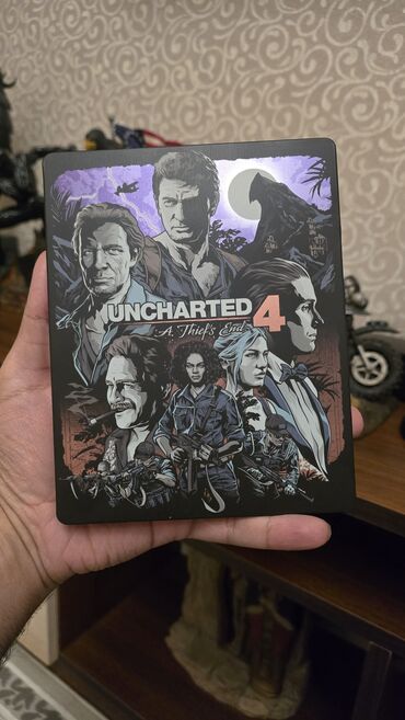 nolyeddi oyunları: Uncharted 4 A Thief's End steelbook +disk +Stickers hamısı