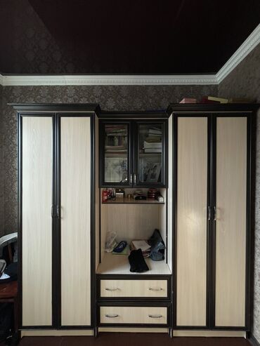 белорусская мебель спальный гарнитур бишкек цены: Спальный гарнитур, Шкаф, цвет - Бежевый, Б/у