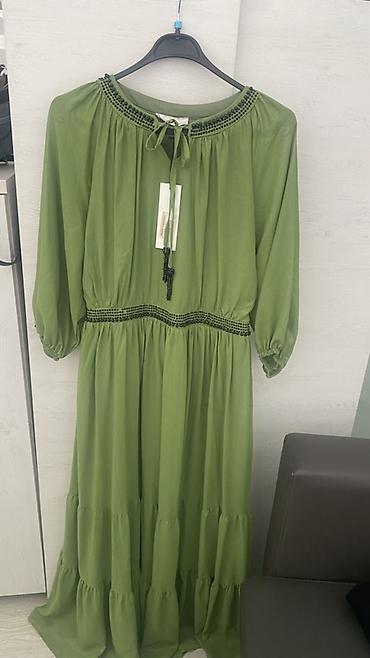 yun don: Zeytun-yaşıl rəngdə uzun don - Model: bohem/romantik stil, uzun — 1