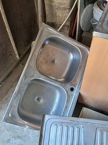 Santexnika: İki gözü olan paslanmayan poladdan mətbəx lavabosu - Material — 1