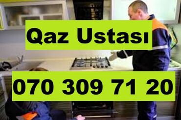 qaz sobasi satisi: Qaz Ustası Servisi. Qaz boruları Bağda, Bağ evlərində, Binalarda