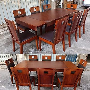 madeyra mebel stol stul: Açılan Masa desti 8 oturacaqlar. 460azn.fısdiq ağacından çox — 1