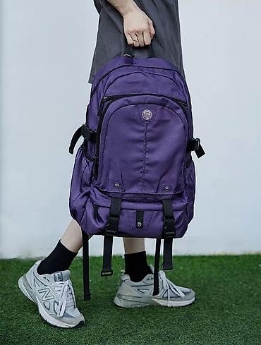 pull bear: Городской рюкзак фиолетового цвета, большой объем - Вместительное — 5