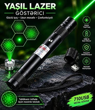 xalli itler: Məhsul: Yaşıl və Qırmızı Lazer Göstəricilər Xüsusiyyətlər: - Güclü — 1
