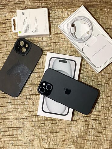 iphone 8 64 gb: IPhone 15, 128 GB, Qara, Zəmanət, Simsiz şarj, Face ID