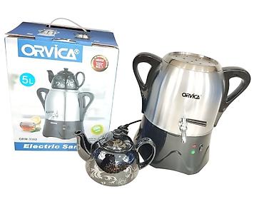 Техника для кухни: Elektrikli Samovar Orvica 3302 - 2500W - 4L - Ağ/Qara - 64.99AZN — 3