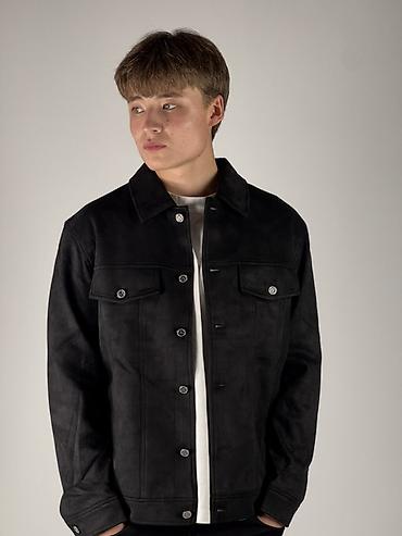 lacoste original: Мужская куртка-джинсовка, цвет черный - Классический крой с прямой — 2