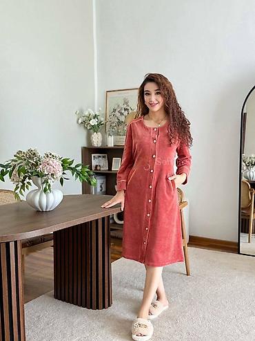 Халаты: Домашнее платье-халат Softon - Материал: мягкий велюр, приятный к — 3