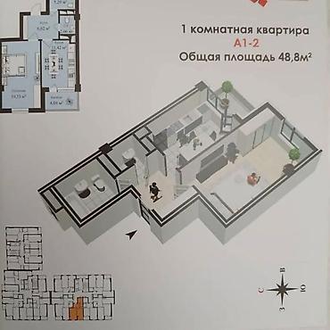 Продажа квартир: 1 комната, 49 м², Золотой квадрат Элитка, 11 этаж, ПСО (под самоотделку) — 3