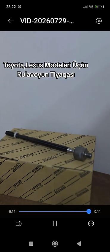 sukan satisi: Toyota və Lexus modelləri üçün rulavoyun tiyaqası (daxili sükan ucu) — 2