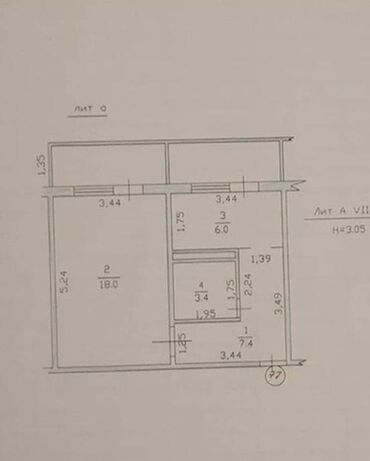 продажа квартир трёх комнатную тунгуч микрорайон 106 серия: 1 комната, 36 м², 105 серия, 4 этаж, Косметический ремонт