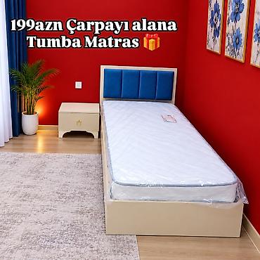 Tək nəfərlik çarpayı dəsti - Çarpayı: krem rəngli korpus, yumşaq mavi lalafo.az -da Tək nəfərlik çarpayı dəsti - Çarpayı: krem rəngli korpus, yumşaq mavi