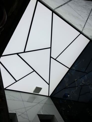 divar boyasi: Mərmər dekorlu interyer panelləri və asma tavan sistemi - Divarlar
