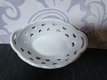 Ostalo posuđe: Porcelanska nova,vintaz korpica. Korpica bez ostecenja,sve na njoj — 7