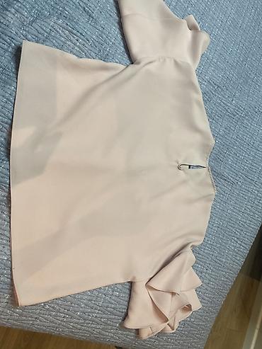 bluz: Zara Woman qadın bluzası - Rəng: açıq şaftalı/nyud - Modell: qısa — 2
