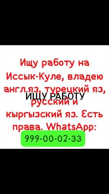 ысык кол: Ищу любую работу на Иссык-Куле — 1
