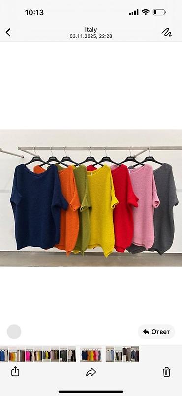 wash: Кофта, Оверсайз, Осень-весна, Италия, M, L, XL — 1