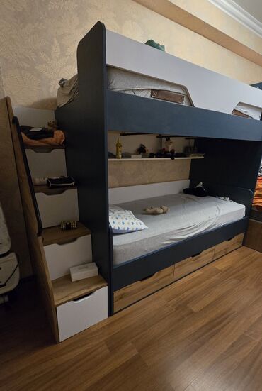 Oğlan və qız üçün, İşlənmiş, Çarpayı, Matras ilə, Siyirməli, Laminat