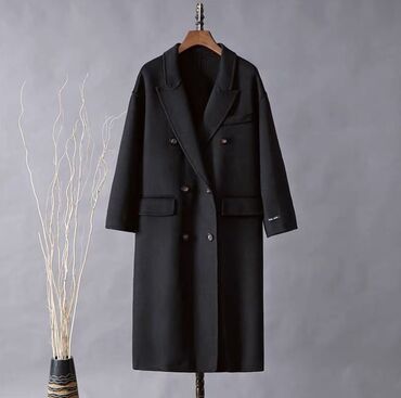 стильное черное пальто: Стильное, oversize пальто под Max Mara (Китай) новое, на весну, осень