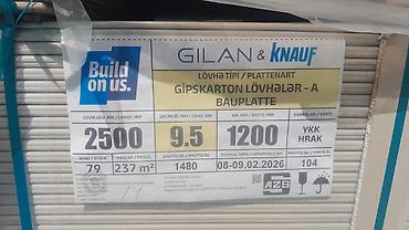 Gilan & Knauf “Gipskarton Lövhələr – A” (Bauplatte) - Lövhə tipi lalafo.az -da Gilan & Knauf “Gipskarton Lövhələr – A” (Bauplatte) - Lövhə tipi