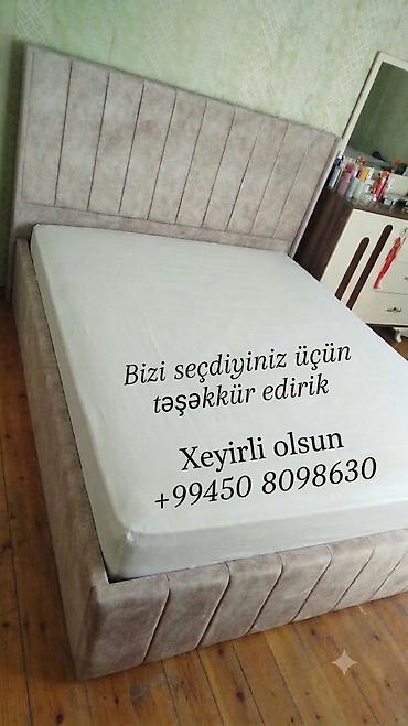Mebel: Yumşaq başlıqlı iki nəfərlik çarpayı Təsvir: - Hündür, şaquli lalafo.az -da Mebel: Yumşaq başlıqlı iki nəfərlik çarpayı Təsvir: - Hündür, şaquli