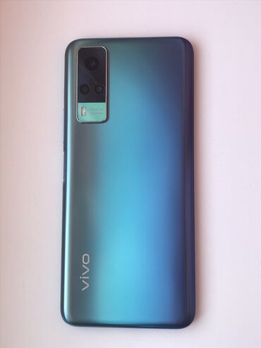 телефон бу ош: Vivo Y31 2021, Колдонулган, 64 ГБ, түсү - Көгүлтүр, 2 SIM