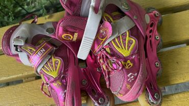 heelys купить недорого: Роликовые розового цвета, оснащенные четырьмя колесами для