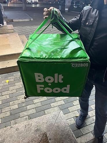 bolt sumka: Bolt Food termo çanta - Rəsmi Bolt Food dizaynlı, yaşıl rəngli — 3