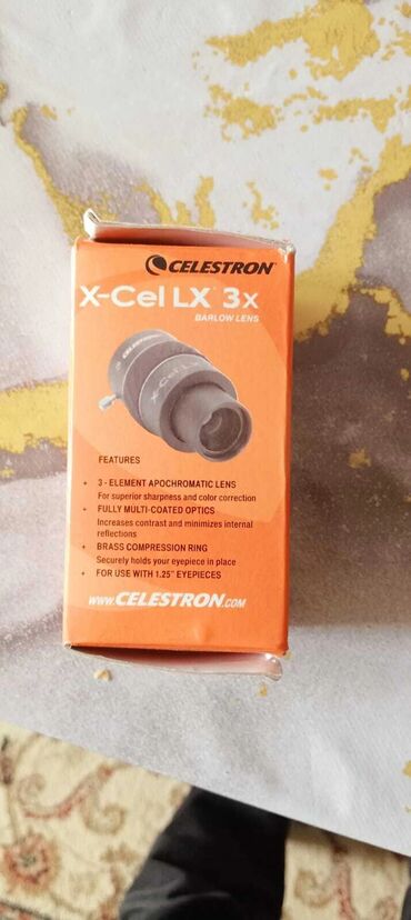 Teleskoplar: Celestron X-Cel LX 3x Barlow Lens - Böyütmə: 3x – mövcud — 3