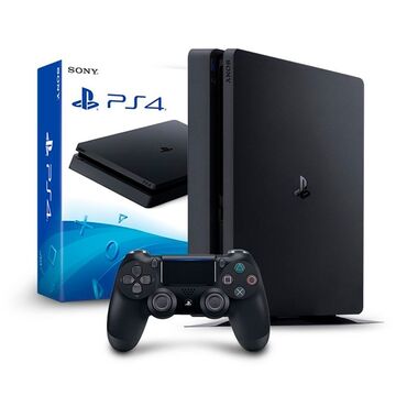 igrovye konsoli playstation 4 slim: PlayStation 4 Slim. Новая в коробке. Непрошиваемая. В комплекте 2