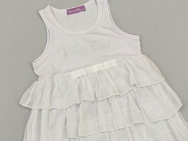 biala sukienka satynowa: Dress, 3-4 years, 98-104 cm, condition - Good