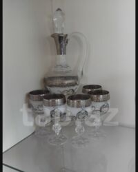 gözəl quş şəkilləri: Бокалы, цвет - Серебристый