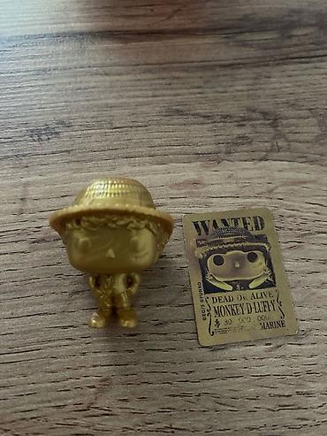 золотой луффи: Коллекционная мини-фигурка Funko Pop в золотом цвете — Monkey D. Luffy — 1
