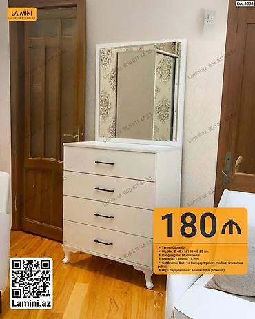 Komodlar: LA MINI termo güzgülü komod - Model kodu: 1338 - Ölçülər: 40 D × 180 — 1