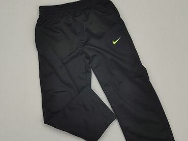 czarne szerokie spodnie z wysokim stanem: Sweatpants, Nike, 3-4 years, 104, condition - Very good